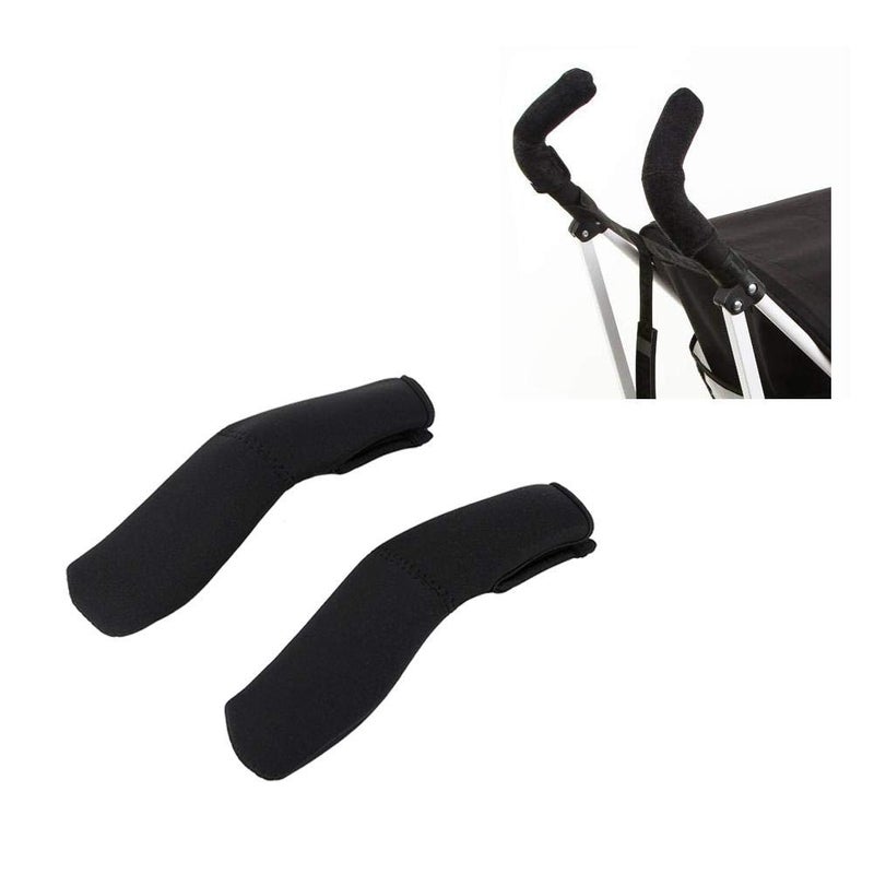 Tnfeeon 2PCS Stroller Help Gloves Handle Cover Baby Kid Pushchair Pram Stroller Black - Image 1